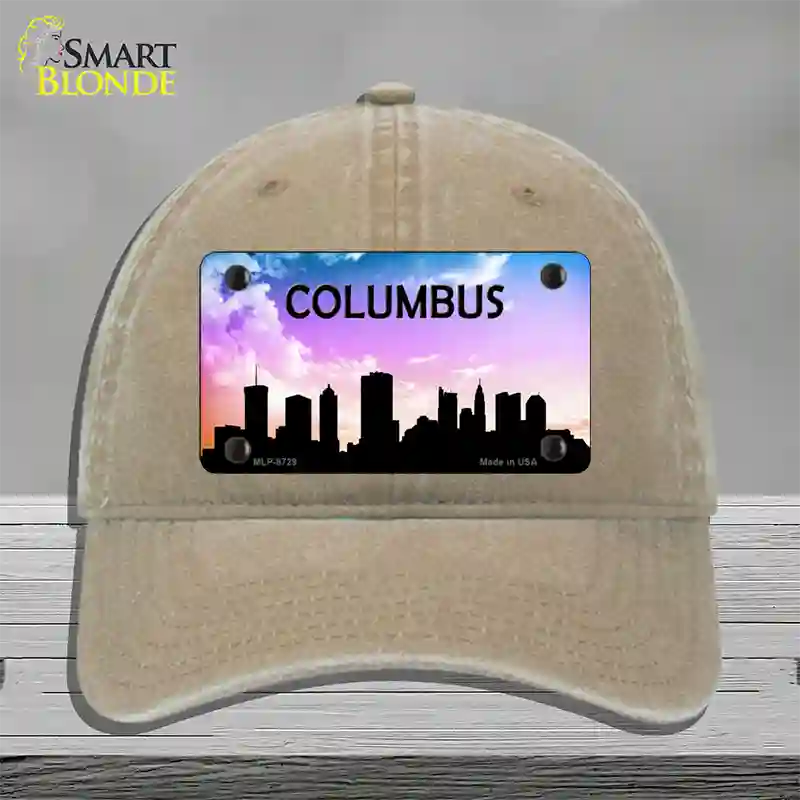 Columbus Silhouette Novelty License Plate Hat Unconstructed Cotton / Khaki