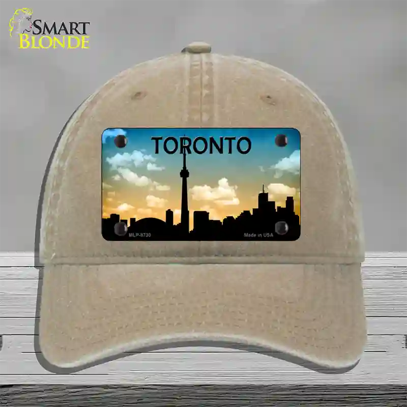 Toronto Silhouette Novelty License Plate Hat Unconstructed Cotton / Khaki