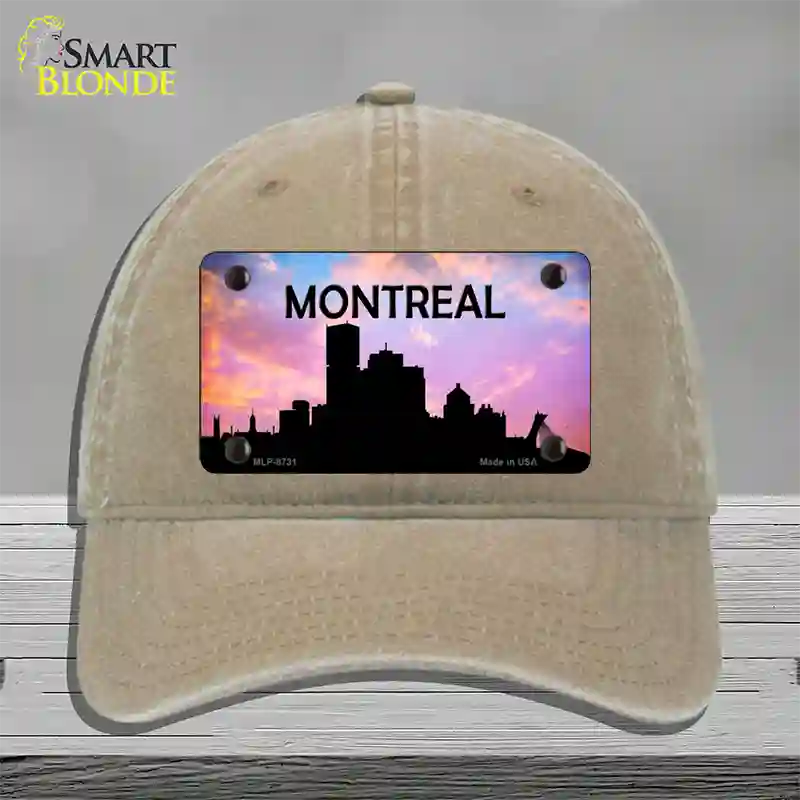 Montreal Silhouette Novelty License Plate Hat Unconstructed Cotton / Khaki