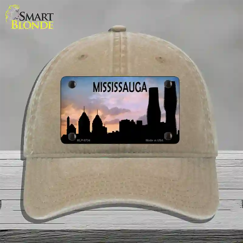 Mississauga Silhouette Novelty License Plate Hat Unconstructed Cotton / Khaki