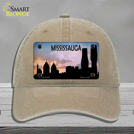 Mississauga Silhouette Novelty License Plate Hat Unconstructed Cotton / Khaki