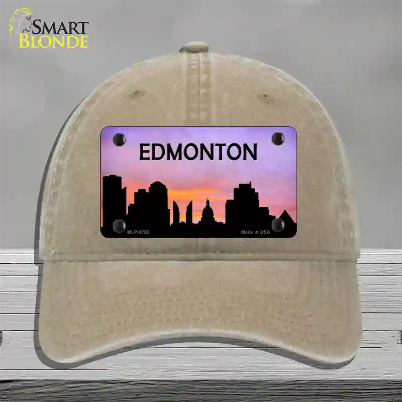 Edmonton Silhouette Novelty License Plate Hat Unconstructed Cotton / Khaki