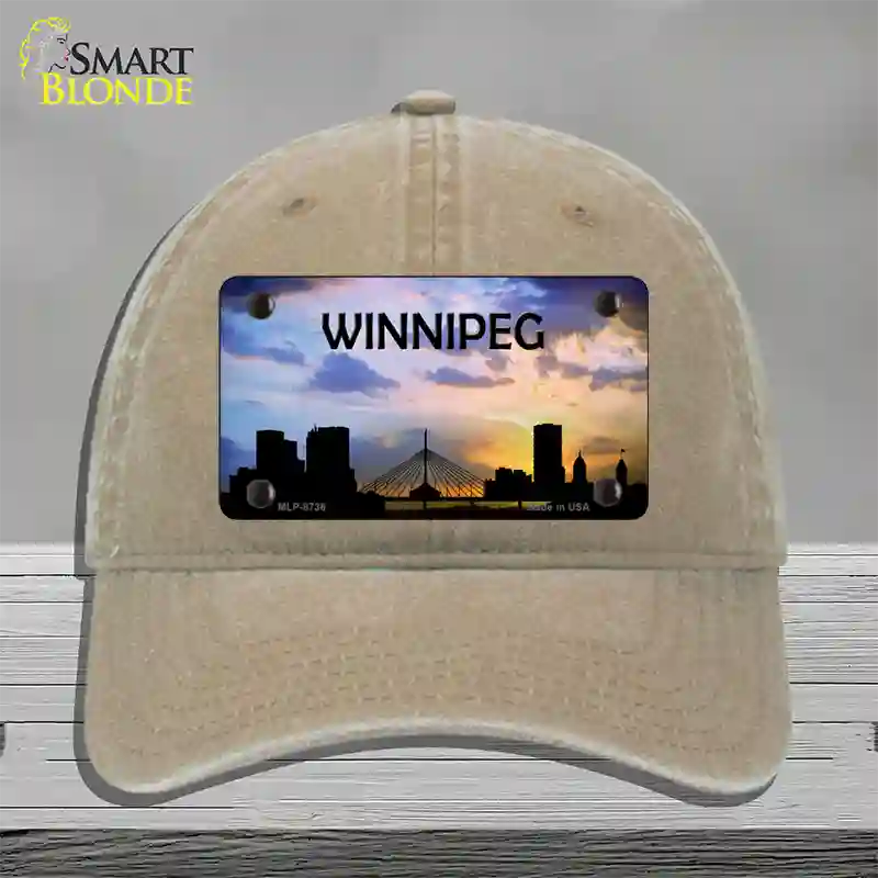 Winnipeg Silhouette Novelty License Plate Hat Unconstructed Cotton / Khaki