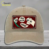 I Hate My Job Novelty License Plate Hat Unconstructed Cotton / Khaki