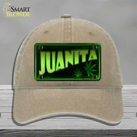 Juanita Novelty License Plate Hat Unconstructed Cotton / Khaki