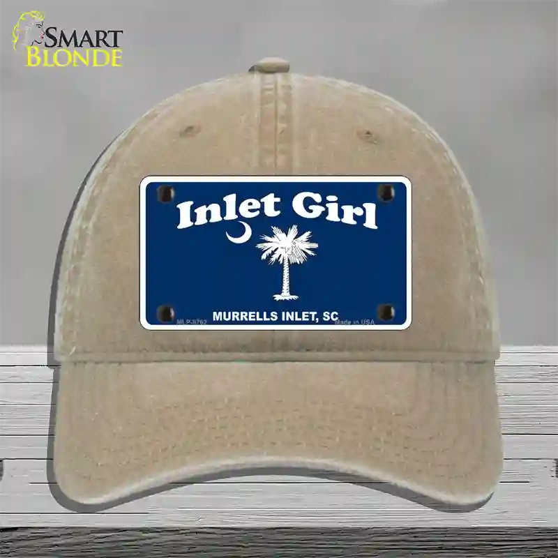 Inlet Girl Novelty License Plate Hat Unconstructed Cotton / Khaki