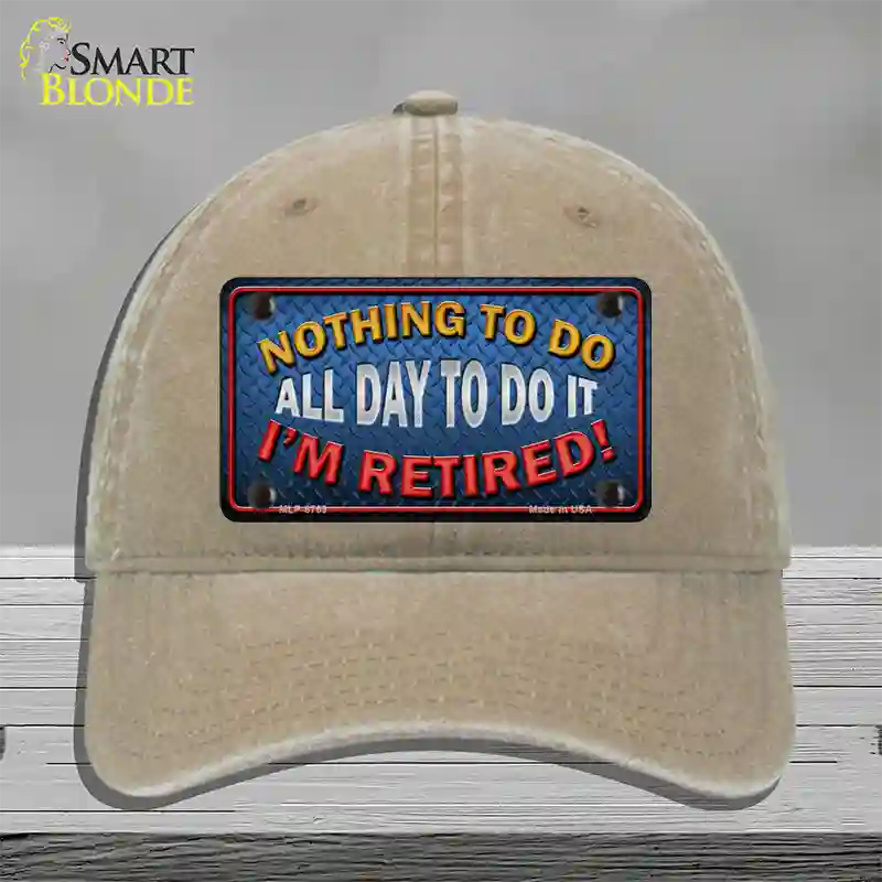 Nothing To Do Novelty License Plate Hat Unconstructed Cotton / Khaki