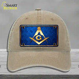 Freemasonry Novelty License Plate Hat Unconstructed Cotton / Khaki