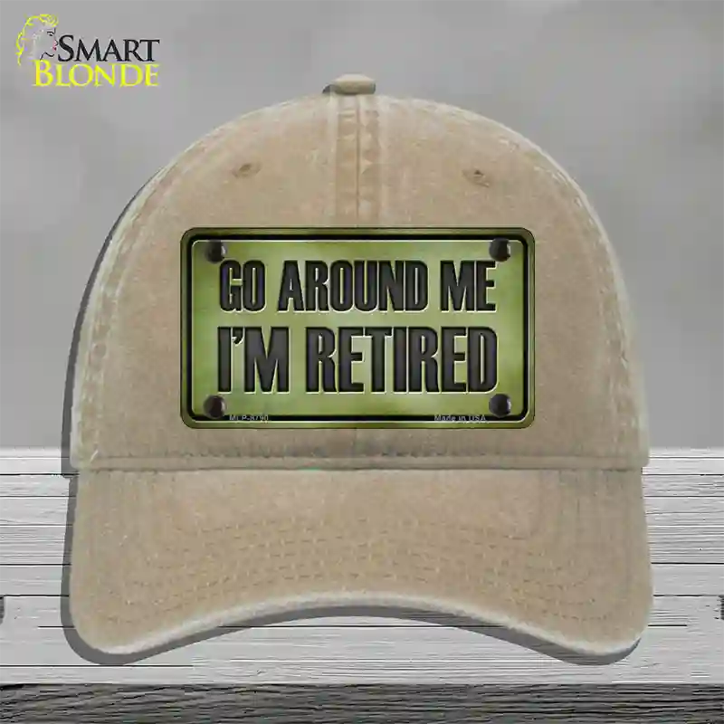 Go Around Me Novelty License Plate Hat Unconstructed Cotton / Khaki