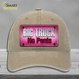 Big Truck No Penis Novelty License Plate Hat Unconstructed Cotton / Khaki