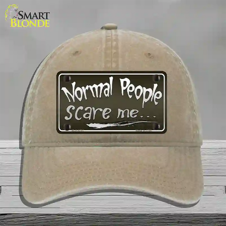 Normal People Novelty License Plate Hat Unconstructed Cotton / Khaki