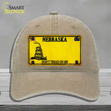 Nebraska Dont Tread On Me Novelty License Plate Hat Unconstructed Cotton / Khaki