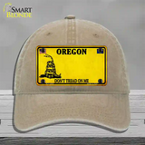 Oregon Dont Tread On Me Novelty License Plate Hat Unconstructed Cotton / Khaki