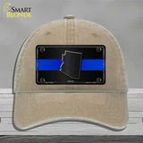 Arizona Thin Blue Line Novelty License Plate Hat Unconstructed Cotton / Khaki