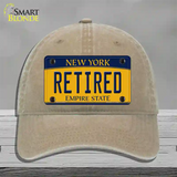 Retired New York Novelty License Plate Hat Unconstructed Cotton / Khaki