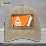 Antarctica Flag Scroll Novelty License Plate Hat Unconstructed Cotton / Khaki