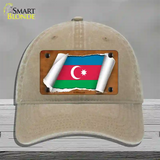 Azerbaijan Flag Scroll Novelty License Plate Hat Unconstructed Cotton / Khaki