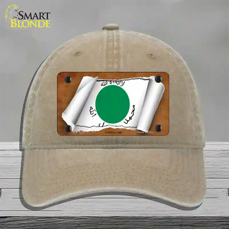 Somaliland Flag Scroll Novelty License Plate Hat Unconstructed Cotton / Khaki