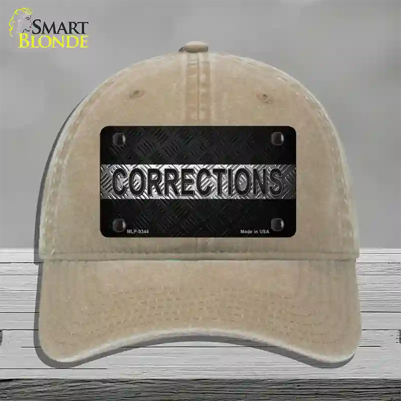 Corrections Novelty License Plate Hat Unconstructed Cotton / Khaki