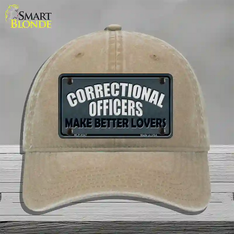 Corrections Officer Better Lover Novelty License Plate Hat Unconstructed Cotton / Khaki