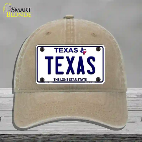 Texas Novelty License Plate Hat Unconstructed Cotton / Khaki