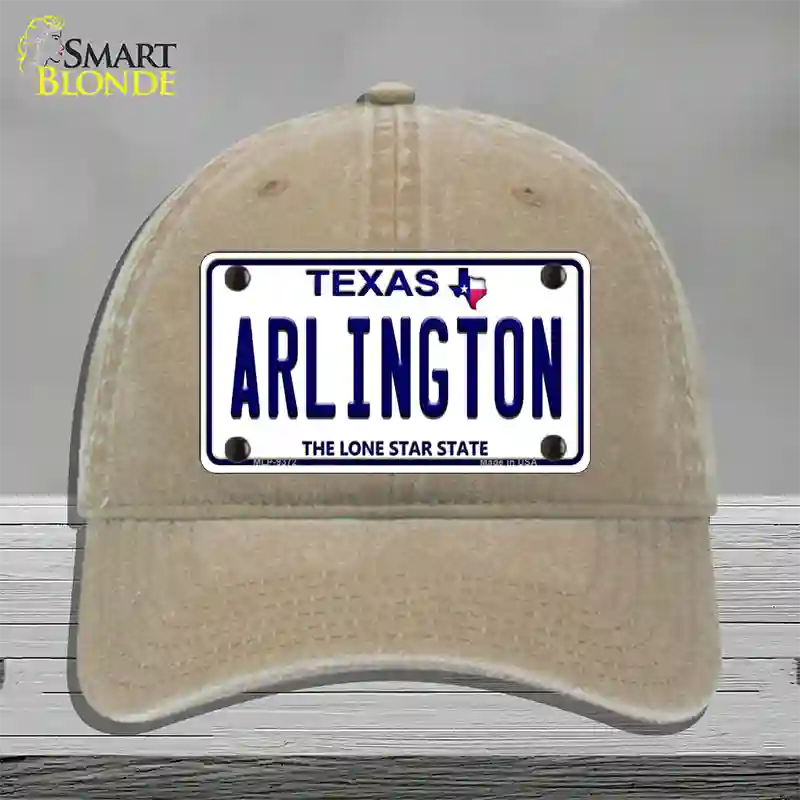 Arlington Texas Novelty License Plate Hat Unconstructed Cotton / Khaki