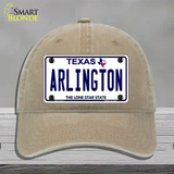 Arlington Texas Novelty License Plate Hat Unconstructed Cotton / Khaki