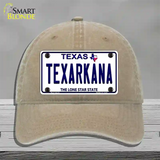 Texarkana Texas Novelty License Plate Hat Unconstructed Cotton / Khaki