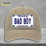 Bad Boy Texas Novelty License Plate Hat Unconstructed Cotton / Khaki