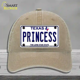 Princess Texas Novelty License Plate Hat Unconstructed Cotton / Khaki