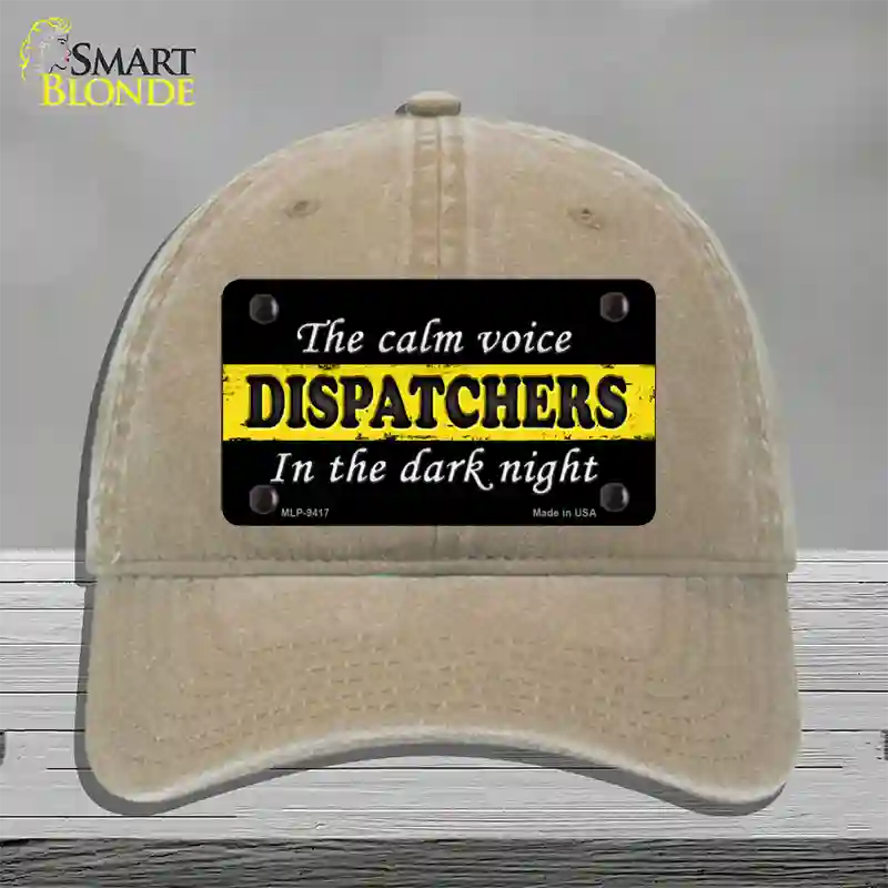 The Calm Voice Dispatchers Novelty License Plate Hat Unconstructed Cotton / Khaki