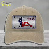 Texas Girl Diamond Novelty License Plate Hat Unconstructed Cotton / Khaki