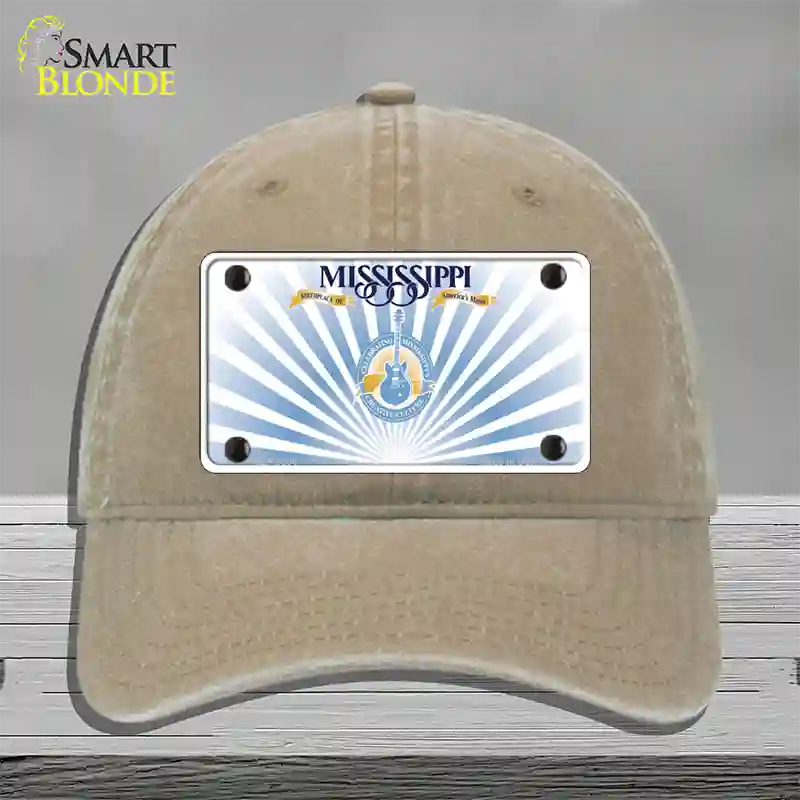 Mississippi Creative Culture Blank Novelty License Plate Hat Unconstructed Cotton / Khaki