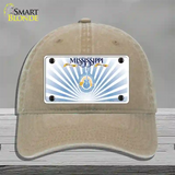 Mississippi Creative Culture Blank Novelty License Plate Hat Unconstructed Cotton / Khaki