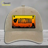 Arrowhead Arizona Scenic Novelty License Plate Hat Unconstructed Cotton / Khaki