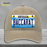 Baccarat Nevada Novelty License Plate Hat Unconstructed Cotton / Khaki