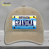 Grandma Nevada Novelty License Plate Hat Unconstructed Cotton / Khaki