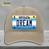 Dream Nevada Novelty License Plate Hat Unconstructed Cotton / Khaki