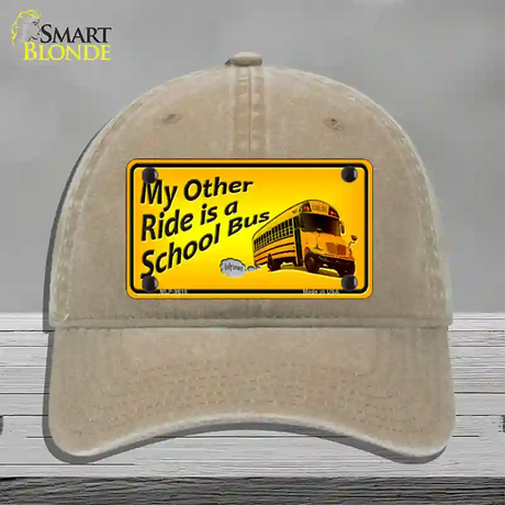 My Other Ride Novelty License Plate Hat Unconstructed Cotton / Khaki