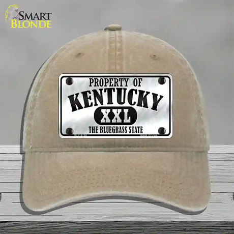 Property Of Kentucky Novelty License Plate Hat Unconstructed Cotton / Khaki