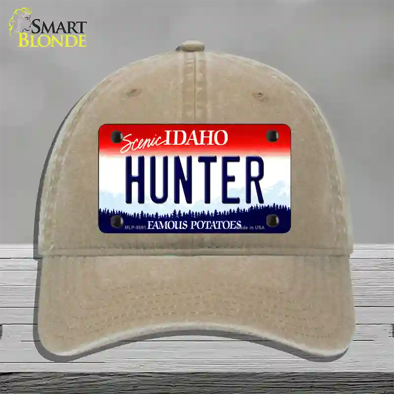 Hunter Idaho Novelty License Plate Hat Unconstructed Cotton / Khaki