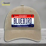 Bluebird Idaho Novelty License Plate Hat Unconstructed Cotton / Khaki