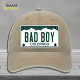 Bad Boy Colorado Novelty License Plate Hat Unconstructed Cotton / Khaki