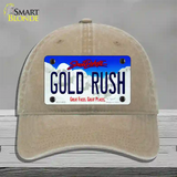 Gold Rush South Dakota Novelty License Plate Hat Unconstructed Cotton / Khaki