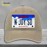 N Joy SD South Dakota Novelty License Plate Hat Unconstructed Cotton / Khaki