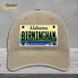 Birmingham Alabama Novelty License Plate Hat Unconstructed Cotton / Khaki