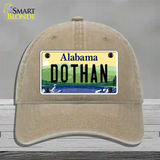 Dothan Alabama Novelty License Plate Hat Unconstructed Cotton / Khaki