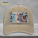 Arizona License Plate Art Novelty License Plate Hat Unconstructed Cotton / Khaki