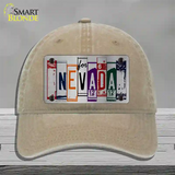 Nevada License Plate Art Novelty License Plate Hat Unconstructed Cotton / Khaki