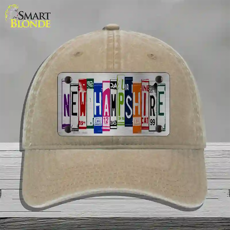 New Hampshire License Plate Art Novelty License Plate Hat Unconstructed Cotton / Khaki